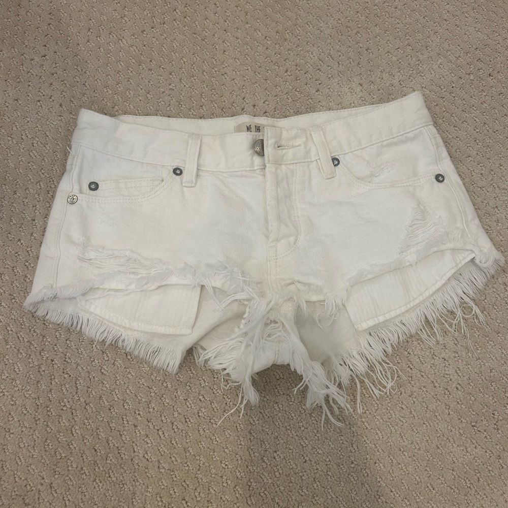 Free people white Jean shorts